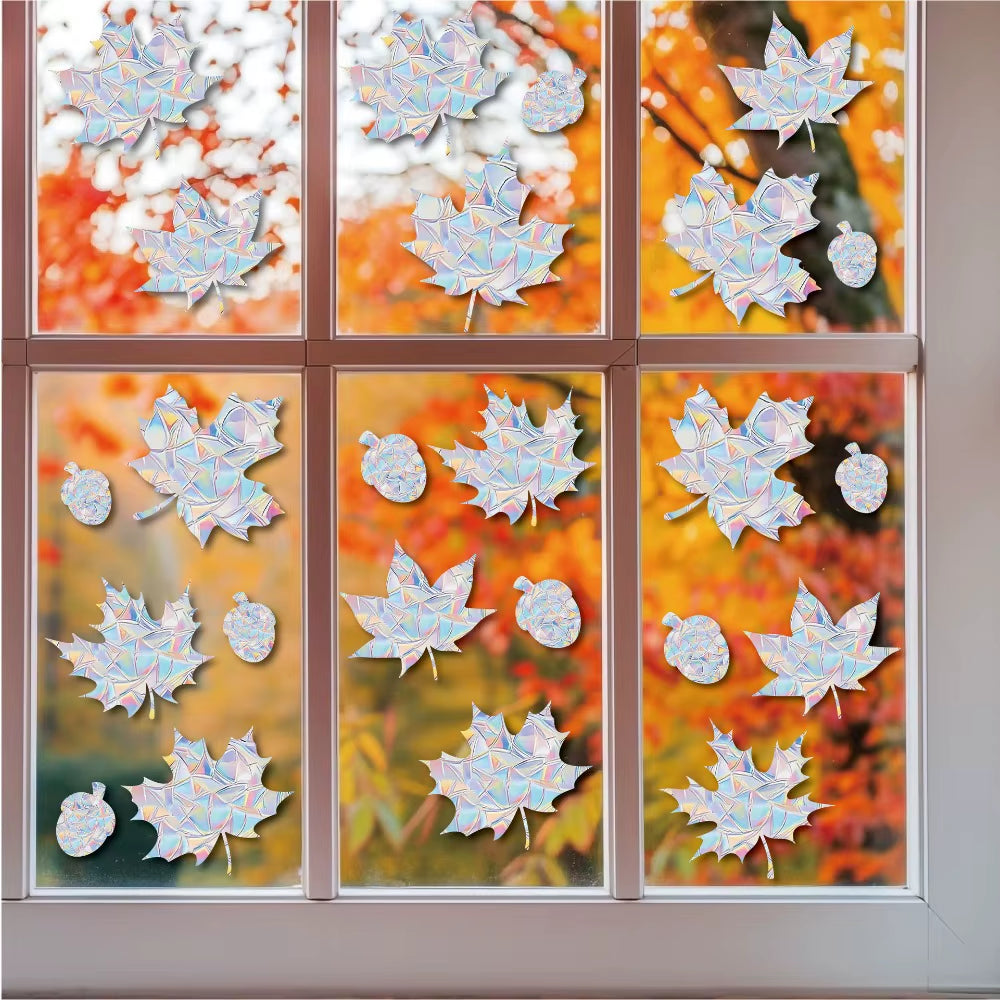 Colorful Halloween Window Stickers Sunshine Catcher Party Decor PVC Static Cling Non Adhesive Glass Decals anti Collision